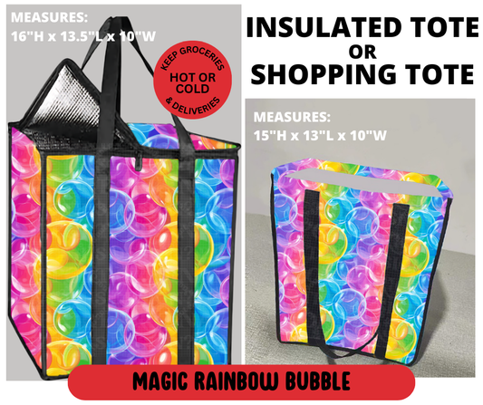 Preorder! Closes 3/23. ETA June. Magic Rainbow Bubble Shopping & Insulated Tote