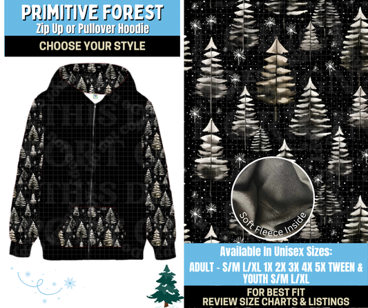Preorder! Closes 8/28. ETA Nov. Primitive Forest Zip-Up or Pullover Hoodie