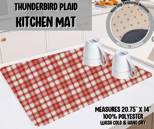 Preorder! Closes 9/10. ETA Dec. Thunderbird Plaid Kitchen Mat