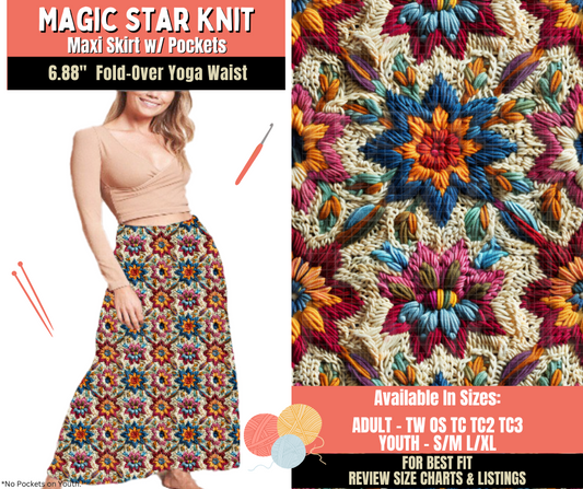 Preorder! Closes 10/1. ETA Dec. Magic Star Knit Maxi Skirt