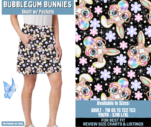 Preorder! Closes 1/15. ETA April. Bubblegum Bunnies Skort