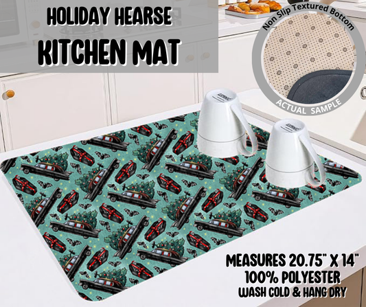 Preorder! Closes 9/10. ETA Dec. Holiday Hearse Kitchen Mat