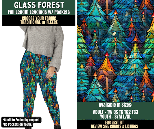 Preorder! Closes 8/12. ETA Nov. Glass Forest Leggings Choose Fleece or Traditional