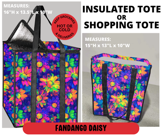 Preorder! Closes 3/23. ETA June. Fandango Daisy Shopping & Insulated Tote
