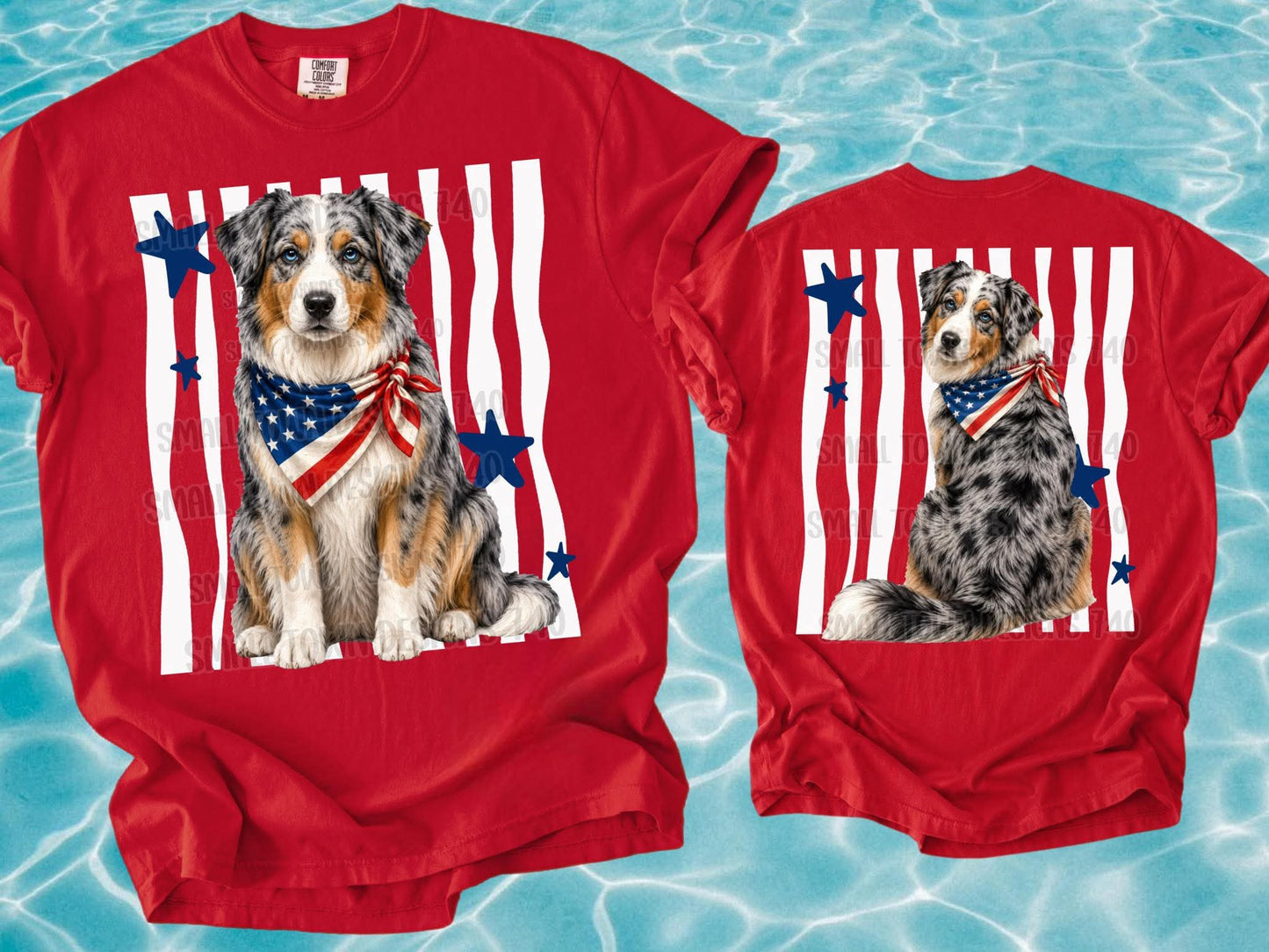 PATRIOTIC PUPS DOUBLE SIDED TEE - MULTIPLE BREEDS!