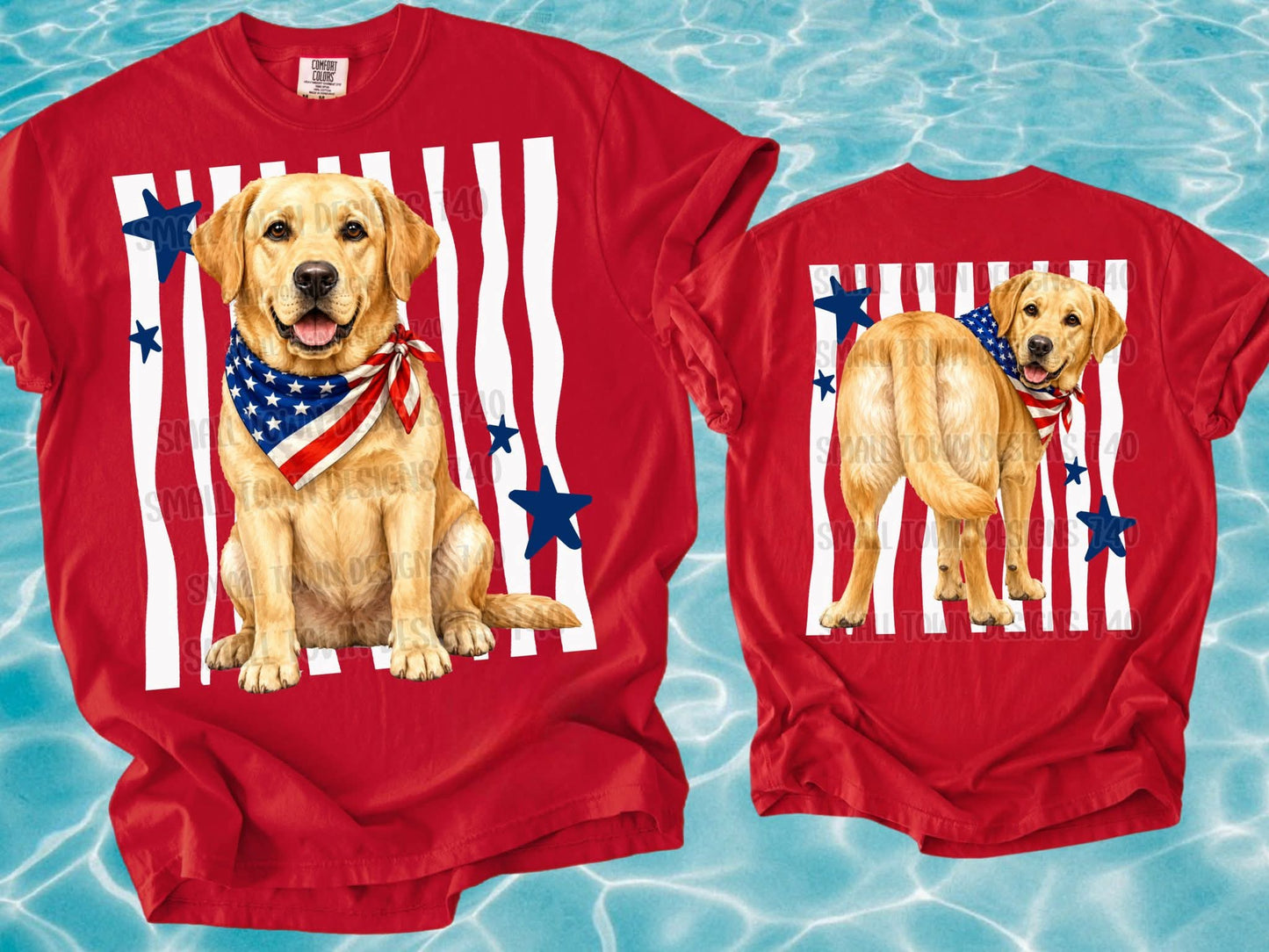 PATRIOTIC PUPS DOUBLE SIDED TEE - MULTIPLE BREEDS!