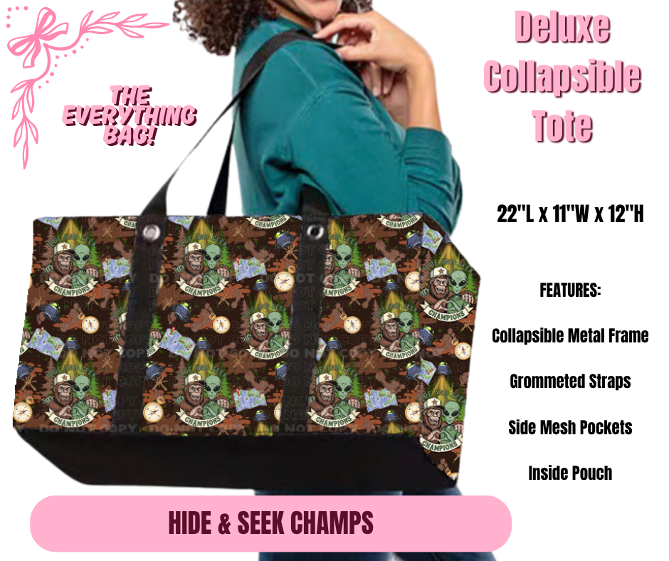 Preorder! Closes 11/27. ETA Feb. Hide & Seek Champs Collapsible Tote