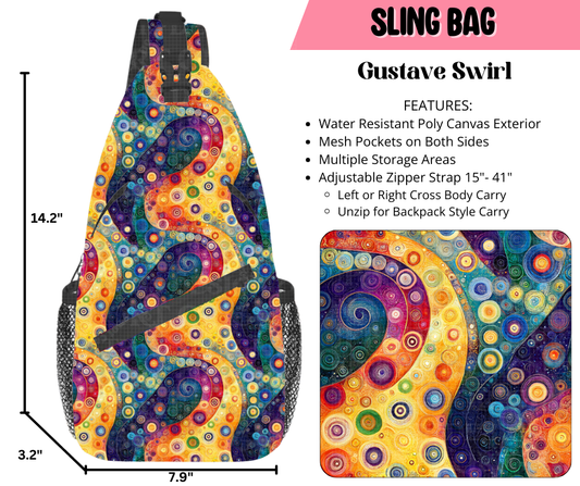 Preorder! Closes 9/17. ETA Dec. Gustav Swirl Sling Bag