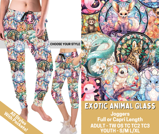 Preorder! Closes 2/26. ETA May. Exotic Animals Glass Combo Jogger Lengths