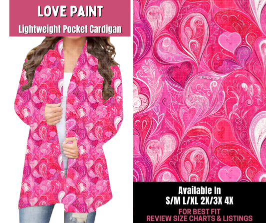 Preorder! Closes 11/10. ETA Jan. Love Paint Pocket Cardigan