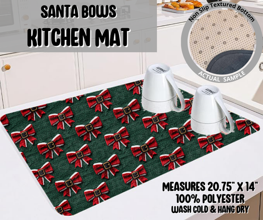 Preorder! Closes 9/10. ETA Dec. Santa Bows Kitchen Mat