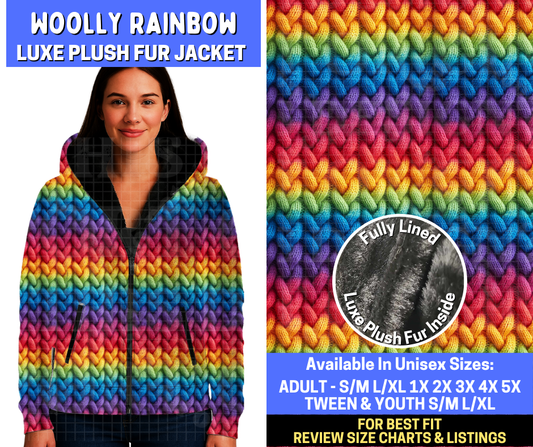 Preorder! Closes 10/20. ETA Jan. Woolly Rainbow Luxe Fur Jacket