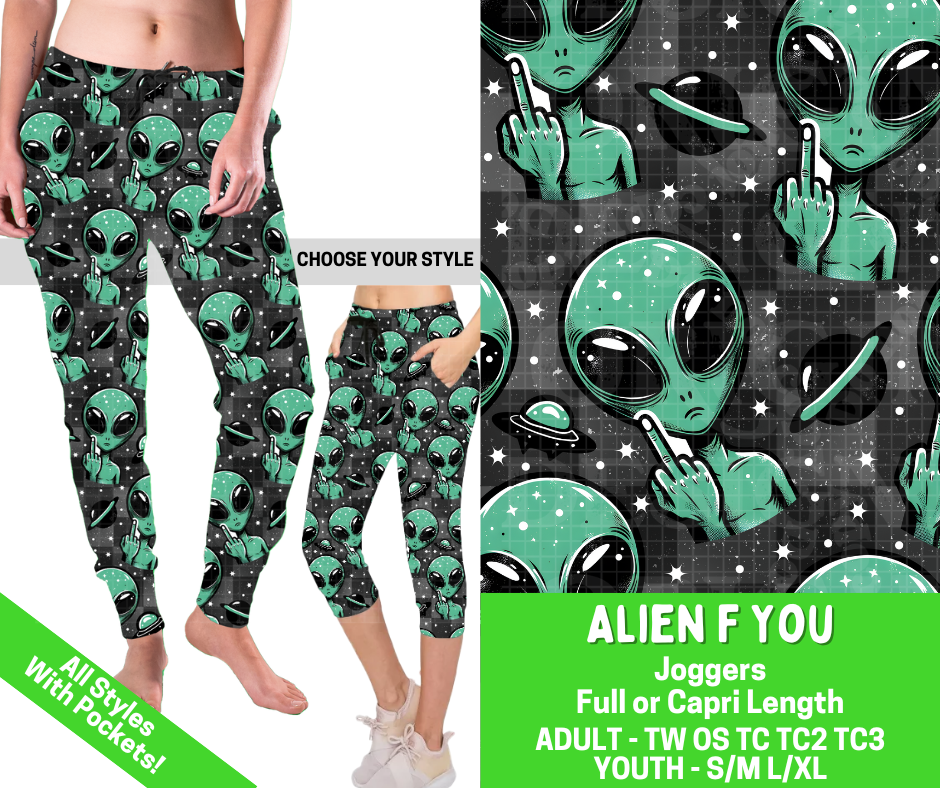 Preorder! Closes 2/25. ETA May. Alien F You Combo Jogger Lengths