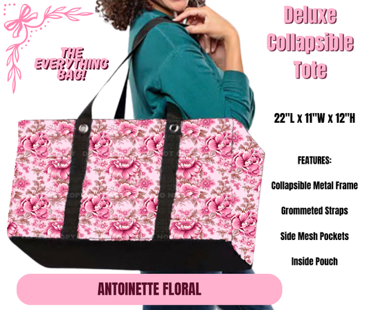Preorder! Closes 11/27. ETA Feb. Antoinette Floral Collapsible Tote