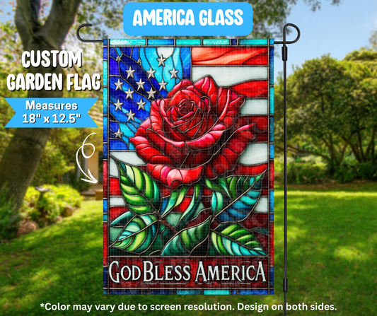 Preorder! Closes 3/9. ETA June. America Glass Garden Flag