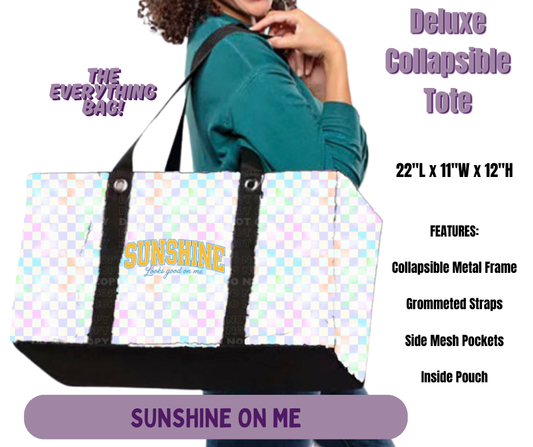 Preorder! Closes 5/14. ETA Aug. Sunshine On Me Collapsible Tote
