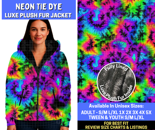 Preorder! Closes 10/20. ETA Jan. Neon Tie Dye Luxe Fur Jacket