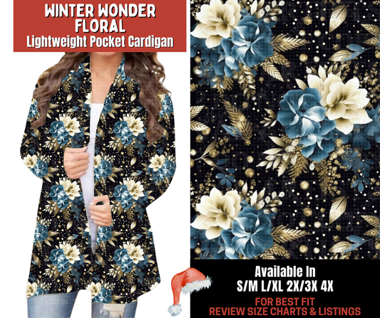 Preorder! Closes 9/24. ETA Dec. Winter Wonder Floral Pocket Cardigan