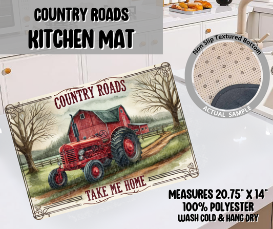 Preorder! Closes 11/26. ETA Feb. Country Roads Kitchen Mat