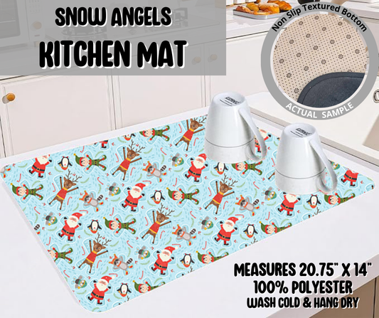 Preorder! Closes 9/10. ETA Dec. Snow Angels Kitchen Mat