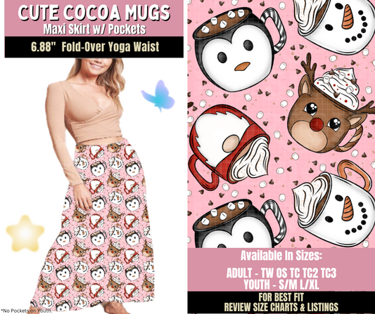 Preorder! Closes 9/25. ETA Dec. Cute Cocoa Mugs Maxi Skirt