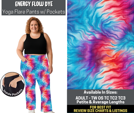 Preorder! Closes 5/19. ETA Aug. Energy Flow Dye Yoga Flare Pants