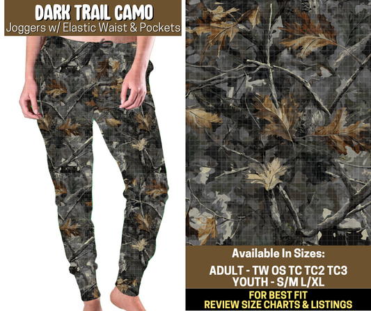 Preorder! Closes 9/12. ETA Dec. Dark Trail Camo Joggers