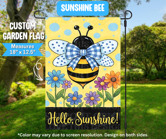 Preorder! Closes 3/9. ETA June. Sunshine Bee Garden Flag