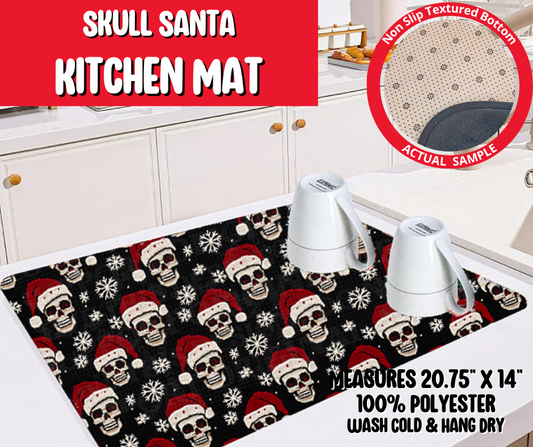 Preorder! Closes 8/20. ETA Nov. Skull Santa Kitchen Mat