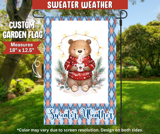 Preorder! Closes 9/22. ETA Dec. Sweater Weather Garden Flag