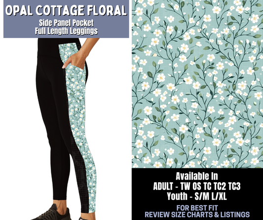 Preorder! Closes 1/8. ETA March. Opal Cottage Floral Side Panel Pocket Full Length Leggings