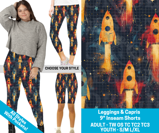 Preorder! Closes 2/11. ETA May. Retro Rockets Combo Legging Lengths
