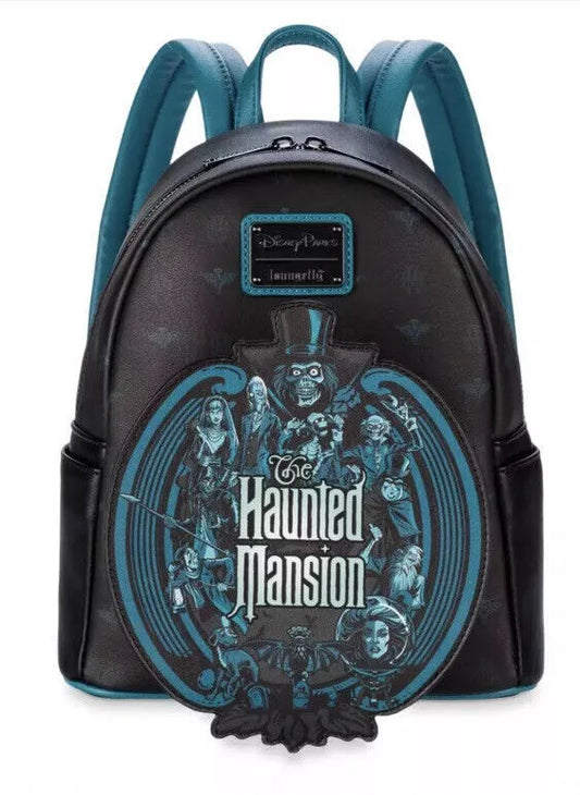Disney Parks Haunted Mansion Glow-in-the-Dark Loungefly Mini Backpack