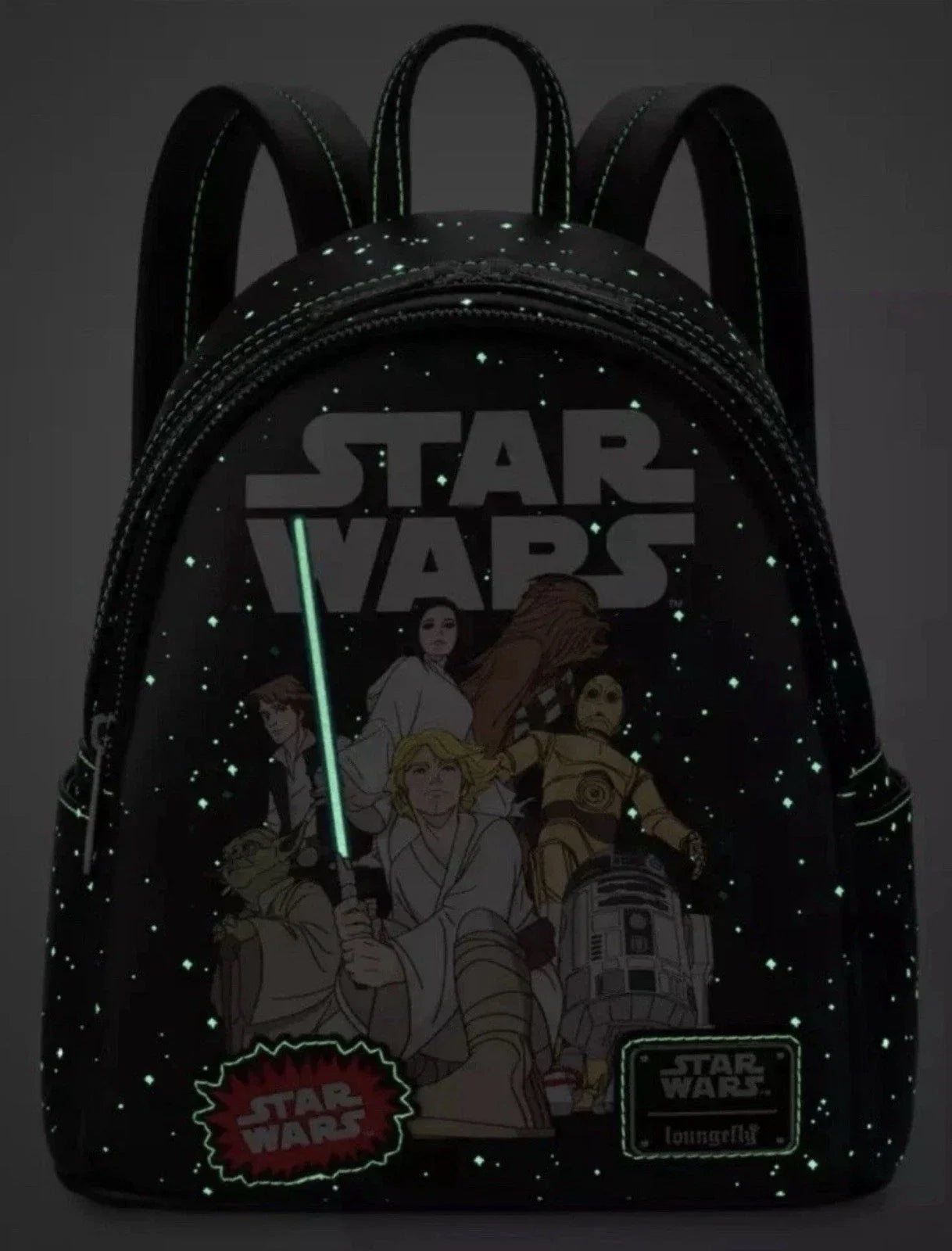 Disney Parks Star Wars Celebrate the Saga Loungefly Mini Backpack Glow In Dark