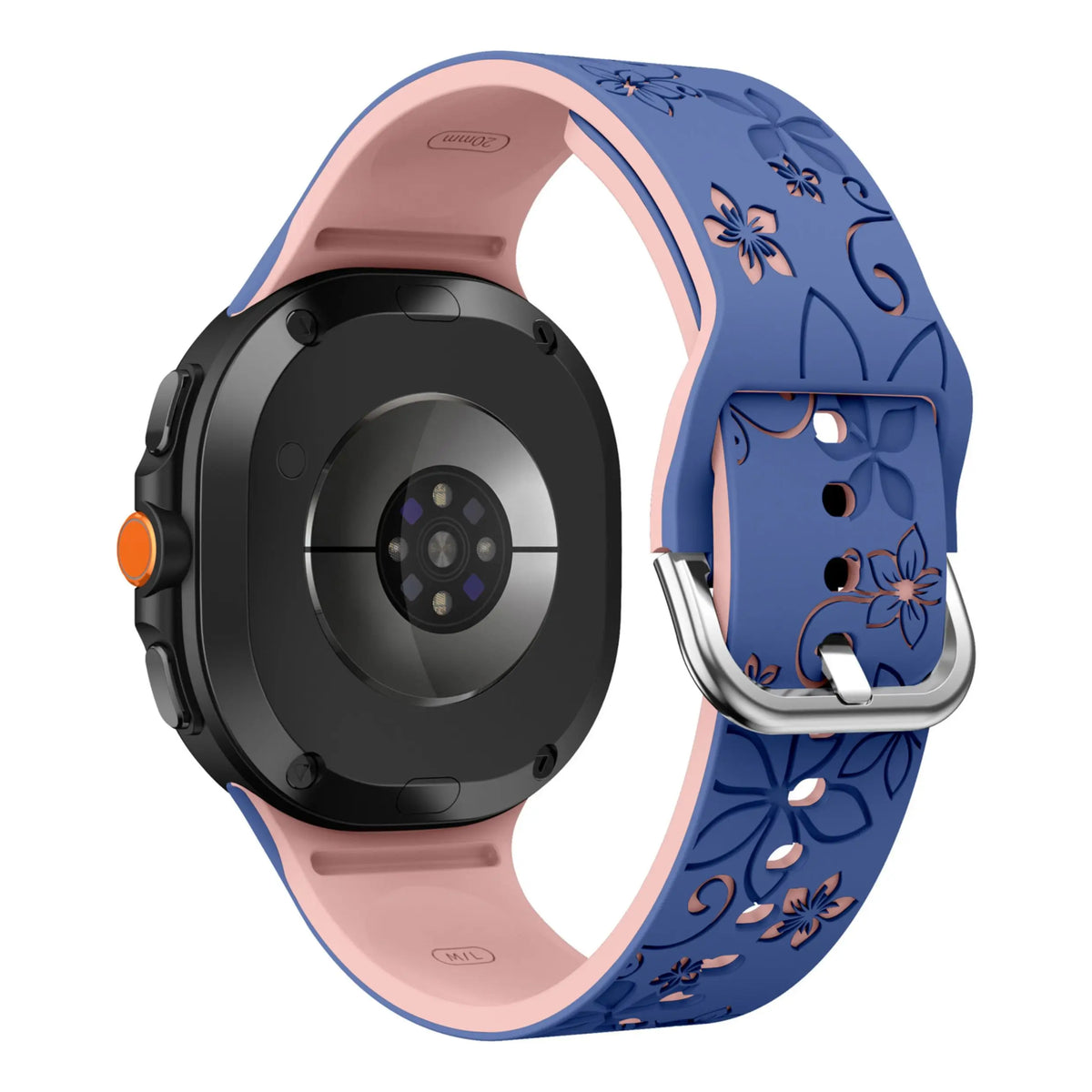 Samsung Galaxy Watch 7, 6, 5, 4 & FE 20mm Floral Silicone Band