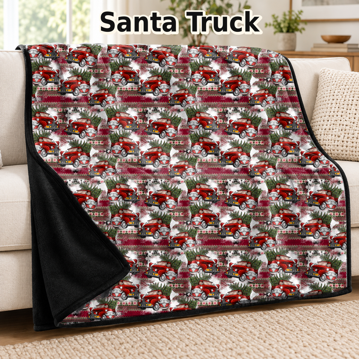 Santa Truck-Soft Throw Blanket 14 Run- (PREORDER CLOSES 9/28, ETA DECEMBER)