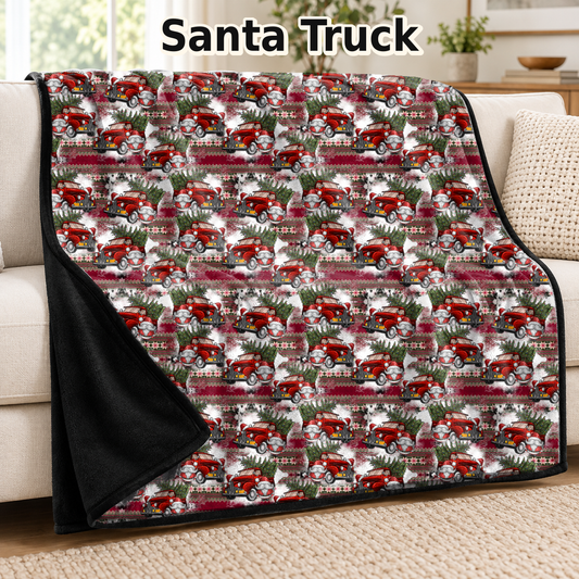 Santa Truck-Soft Throw Blanket 14 Run- (PREORDER CLOSES 9/28, ETA DECEMBER)