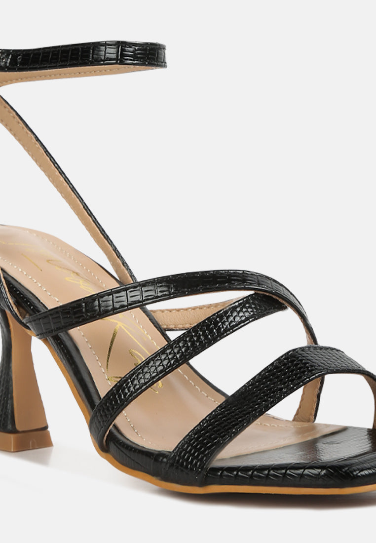 Serling Croc Spool Heel Sandals