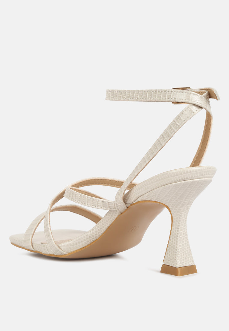 Serling Croc Spool Heel Sandals