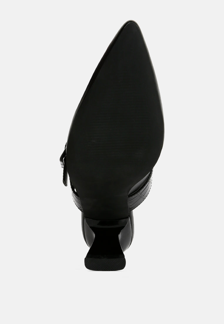 Shine Star Slim Block Heel Mules