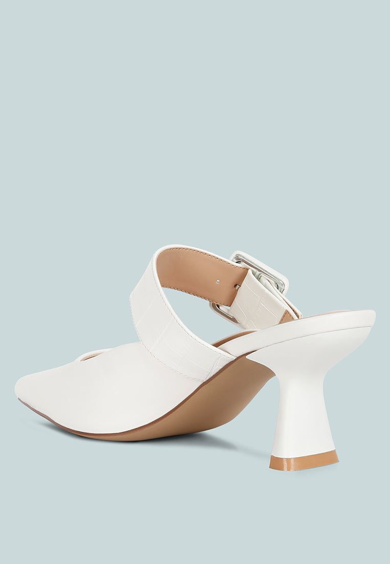 Shine Star Slim Block Heel Mules