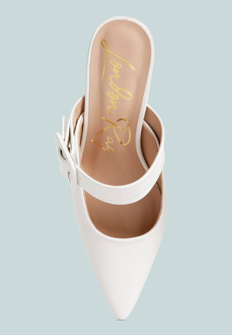 Shine Star Slim Block Heel Mules