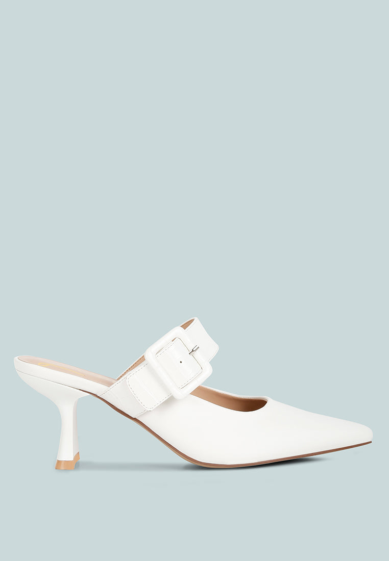 Shine Star Slim Block Heel Mules