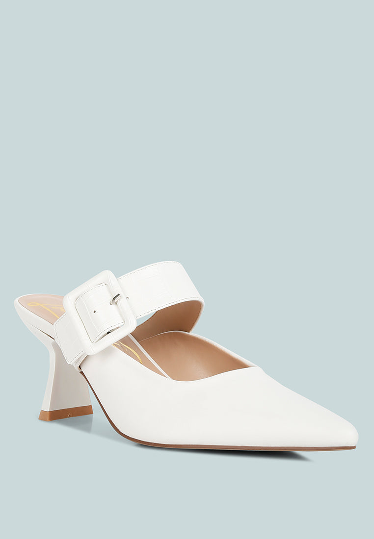 Shine Star Slim Block Heel Mules