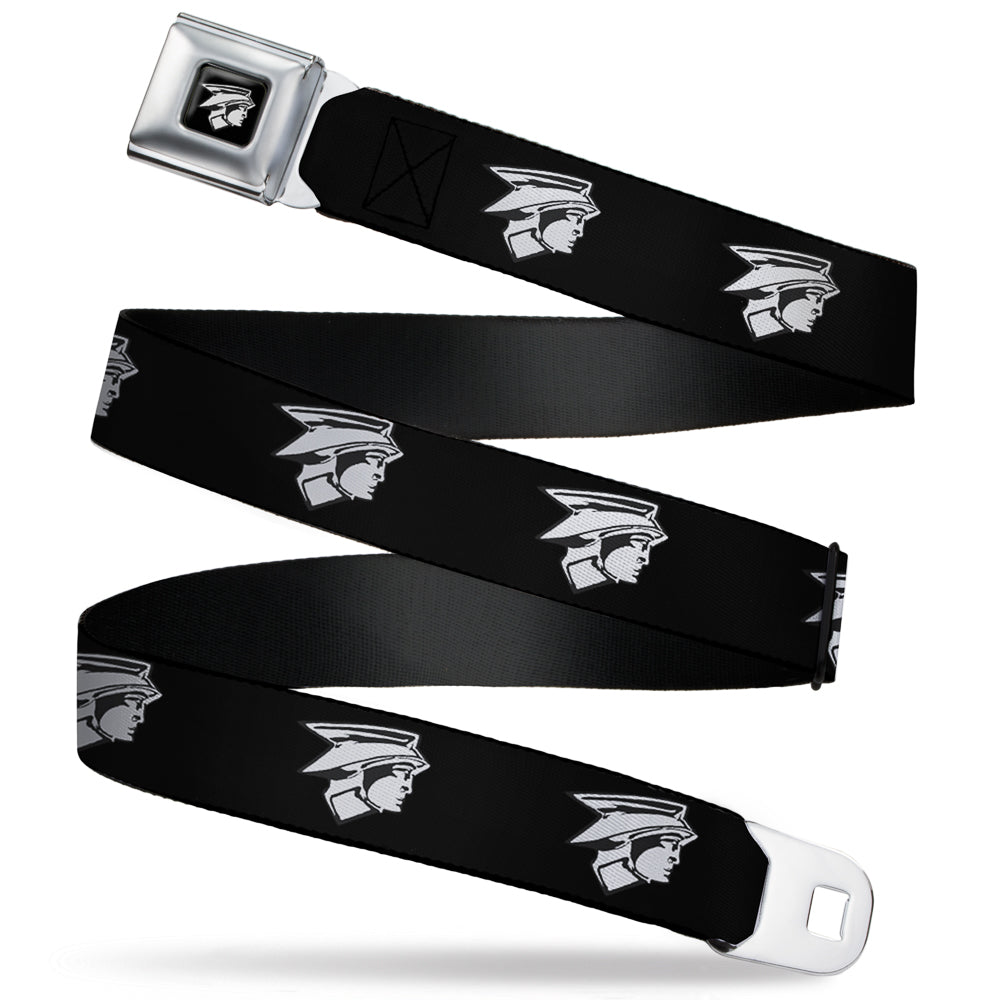 Ford Mercury Head Emblem Full Color Black White Seatbelt Belt - Ford Mercury Head Emblem Black/White Webbing