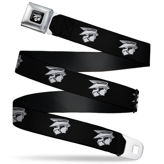 Ford Mercury Head Emblem Full Color Black White Seatbelt Belt - Ford Mercury Head Emblem Black/White Webbing