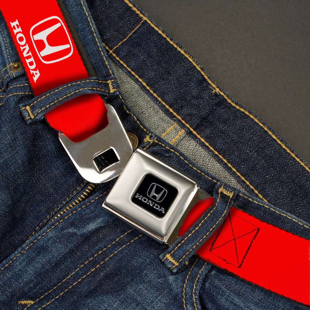 Honda Seatbelt Belt - Honda Logo Red/White Webbing