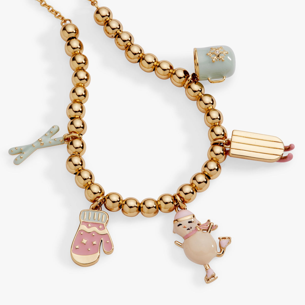 Winter Wonderland Multi Charm Bolo Bracelet