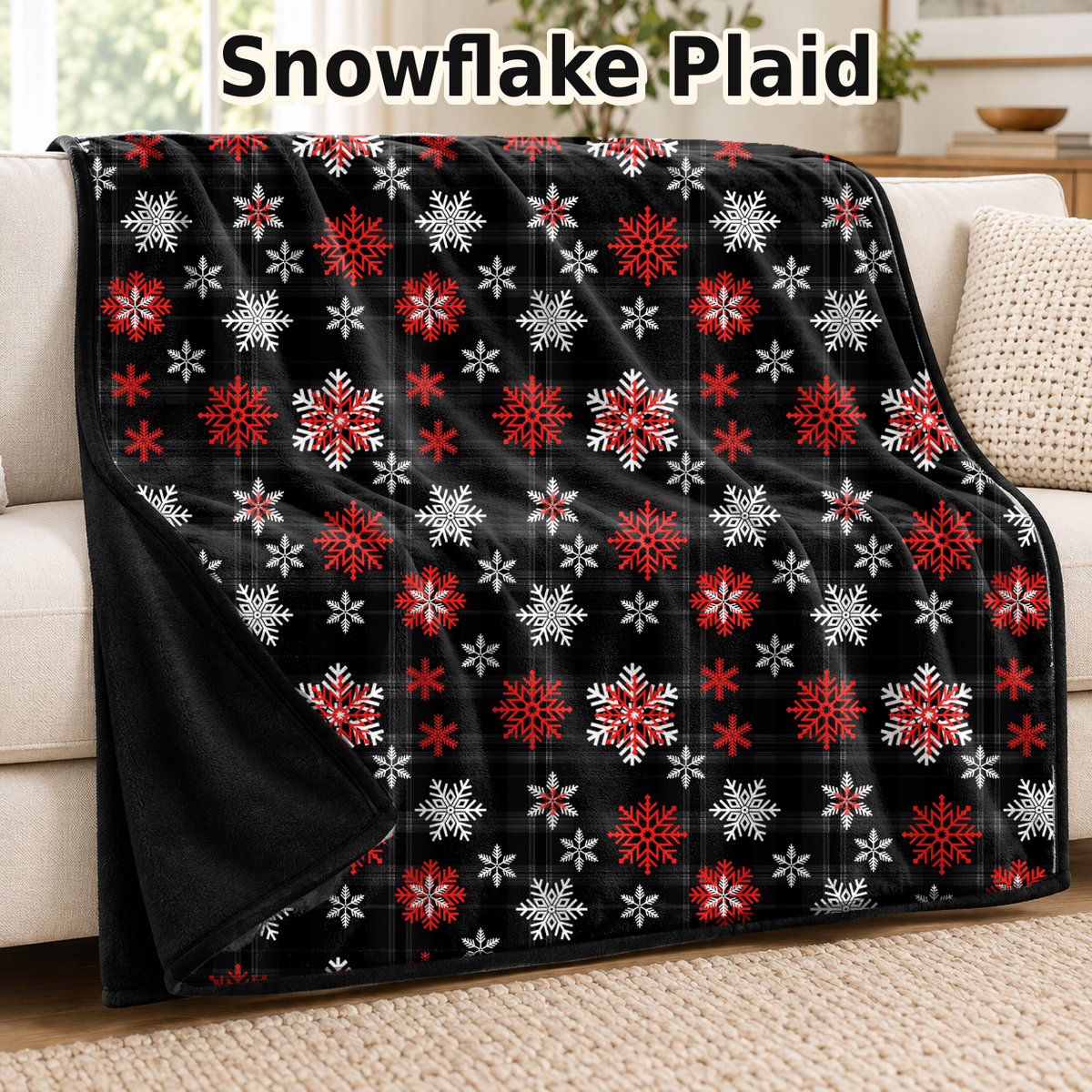 Snowflake Plaid-Soft Throw Blanket 14 Run- (PREORDER CLOSES 9/28, ETA DECEMBER)