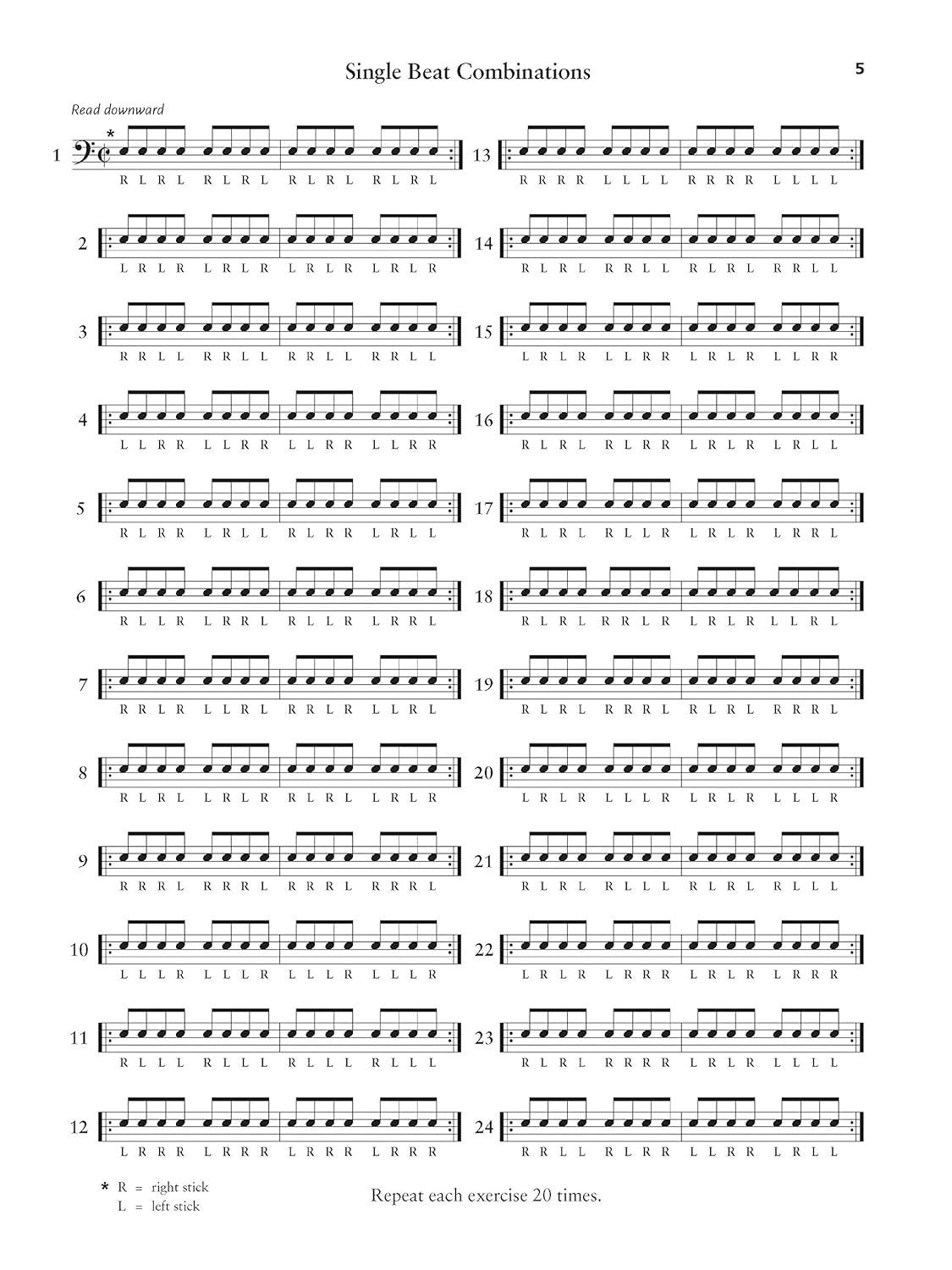 Stick Control: For the Snare Drummer (Spiral Bound)
